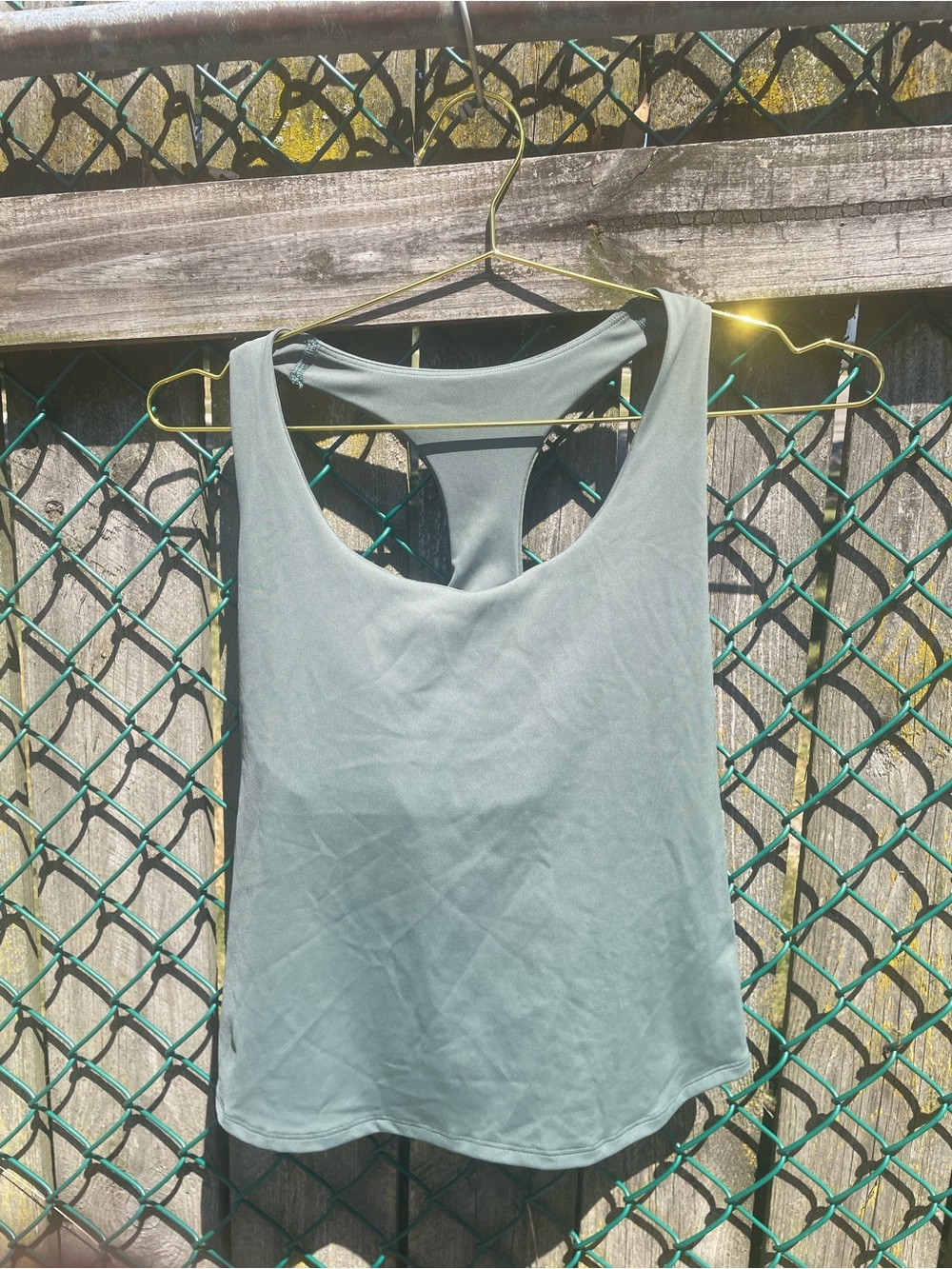 Old Navy Sage Green Racerback Crop Tank Top
